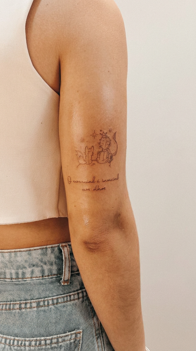 Tatuagem fineline delicada no pulso