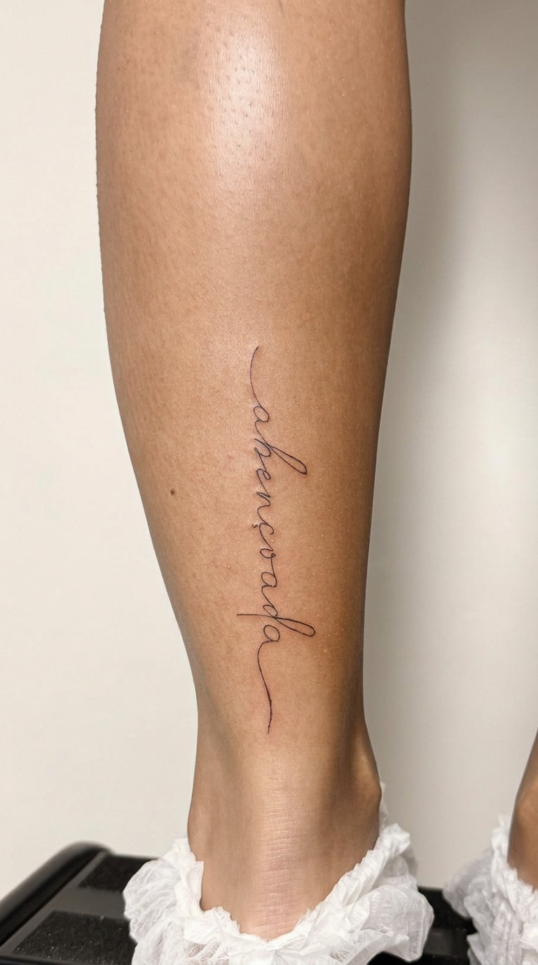 Tatuagem de pata com o nome Duke