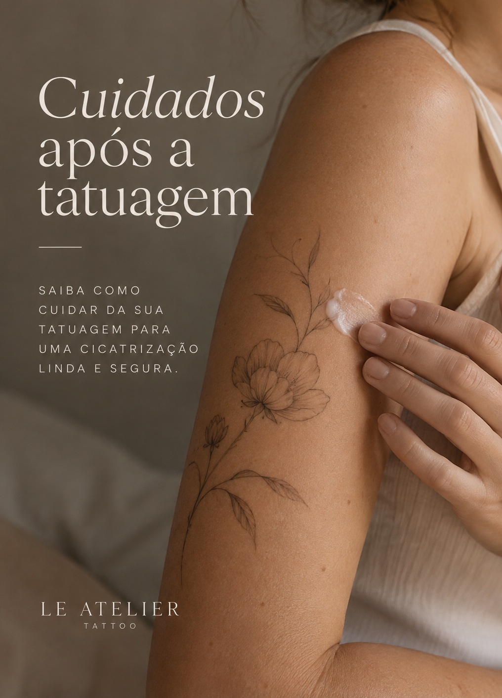 Produtos recomendados para cuidar da tatuagem fineline recém-feita em Sertãozinho.